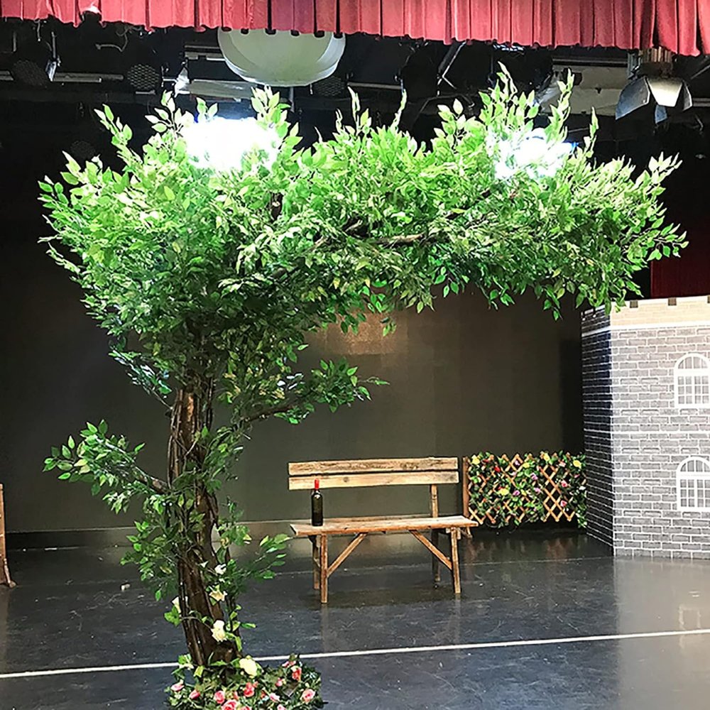 ESRADA Simulation Banyan Tree Artificial Green Banyan Trees Simulation Banyan Tree for Hotel Large Green Plant Floor Living Room Plant,Extension 3 * 3m