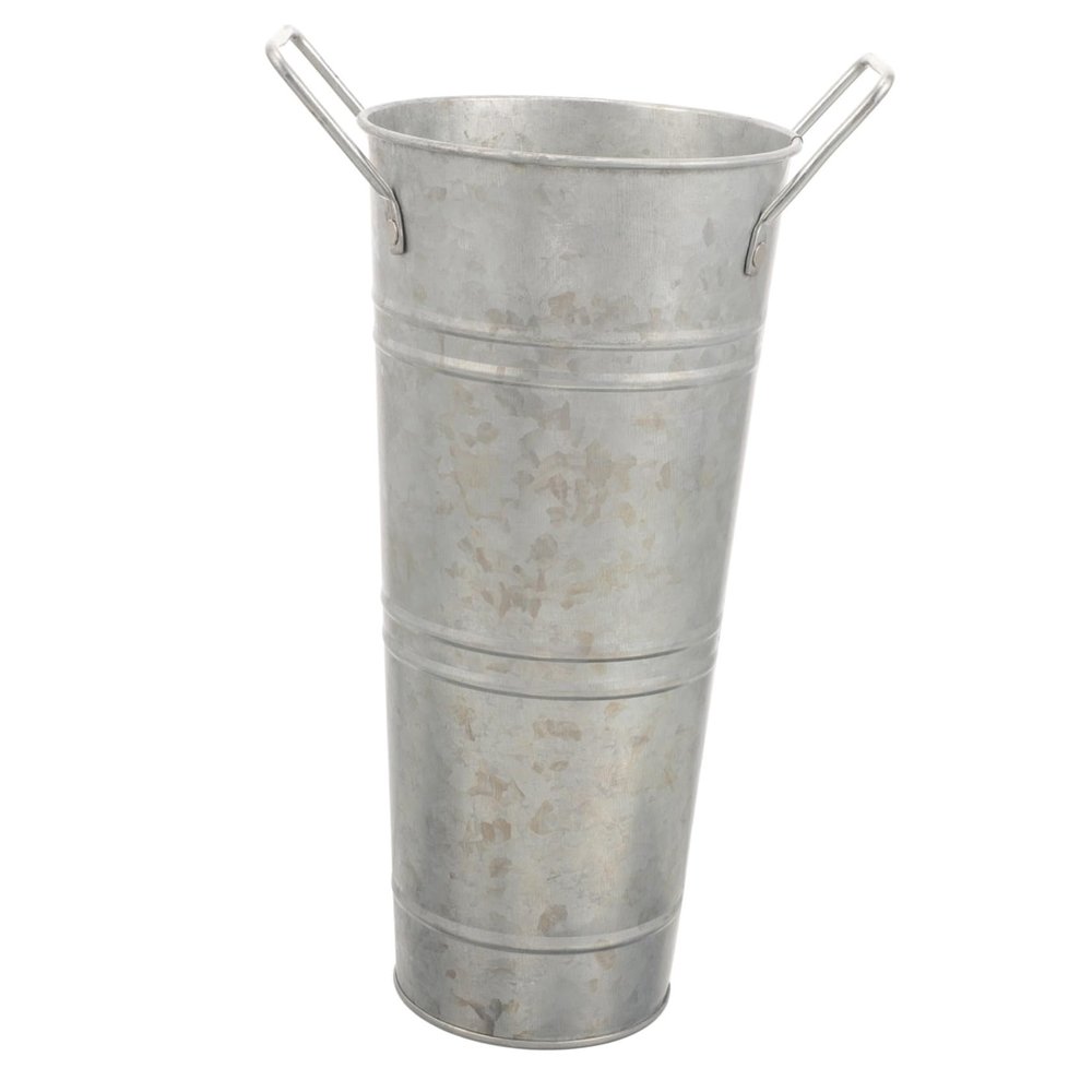VOSAREA Garden Fence Pot Decorative Buckets Floral Vase Iron Flower Household Flower Shop Display