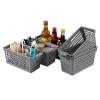 Jnktka 6-Pack Plastic Storage Baskets, Small Pantry Basket Bins Organizer, Grey view 2