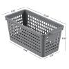 Jnktka 6-Pack Plastic Storage Baskets, Small Pantry Basket Bins Organizer, Grey view 3