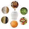 OKUMEYR Porcelain Tea Canister Mini Gold-trimmed Ceramic Storage Jar for Tea Leaves Snacks and Dry Foods Stylish Kitchen Canister for Home Organization White view 2