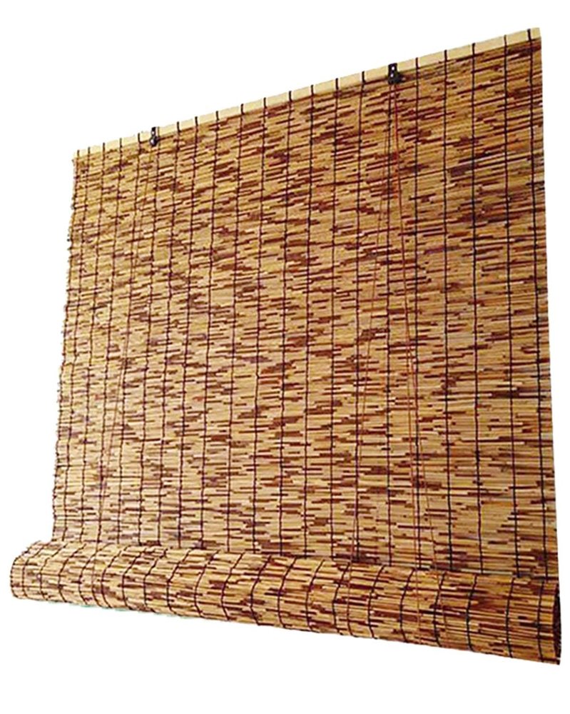Roll Up Blind Bamboo Shades Blinds for Patio,Outdoor Bamboo Roller Shades Window Shade 24x64in 30x72in 40x64in 72x72in 74x72in Cordless Blackout Bamboo Blinds(72in x 96in-(W x H))