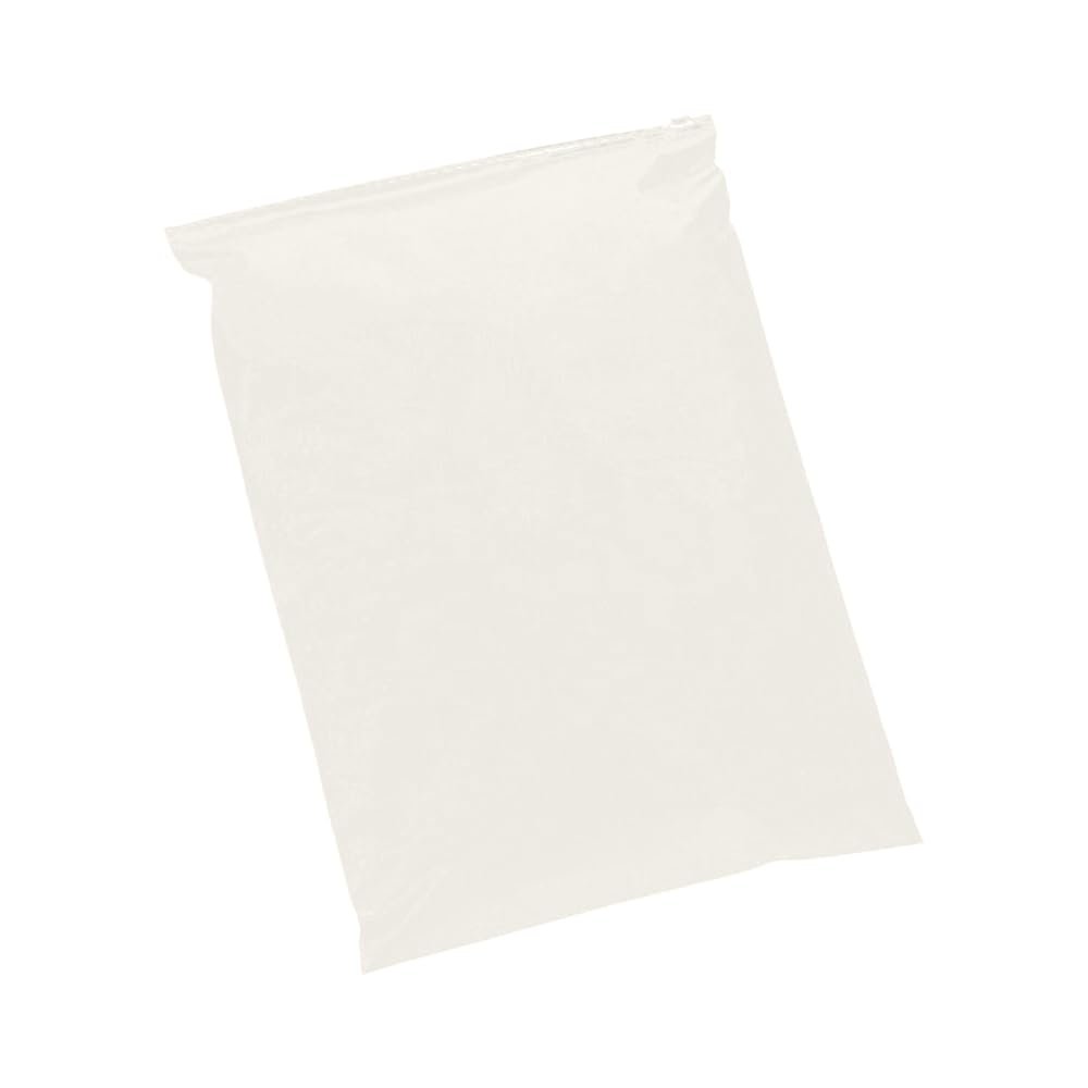 Muka 50PCS Black Matte Frosted Slider Zip Bags, Plastic Bags for Packaging Clothes, Shirts, Jeans, Pants, 2.8 Mil-White-10"x12"