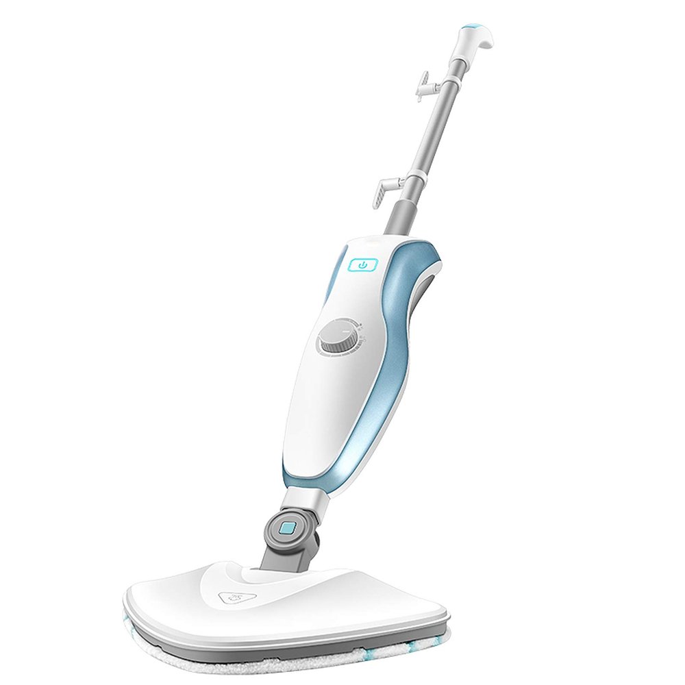 Blue Floor Steam Mop 1500W Power Handheld Vertical Floor Steam Cleaner Wireless Electronic Mop Handheld Mode
