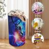 LNDDYTP Colorful Cool Gamepad Laundry Hamper Dirty Clothes,Abstract Modern Video Game Gamer Controller Lightning Design Large Laundry Basket Storage Basket For Bathroom 15.7W"" X27.2H"", 40x69cm view 3