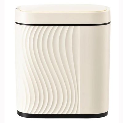 XUNTING Kitchen Garbage Can Induction Trash Can Household Smart Bathroom with Lid Fully Automatic Electric Light Luxury Paper Basket Room Decor (Color : A)