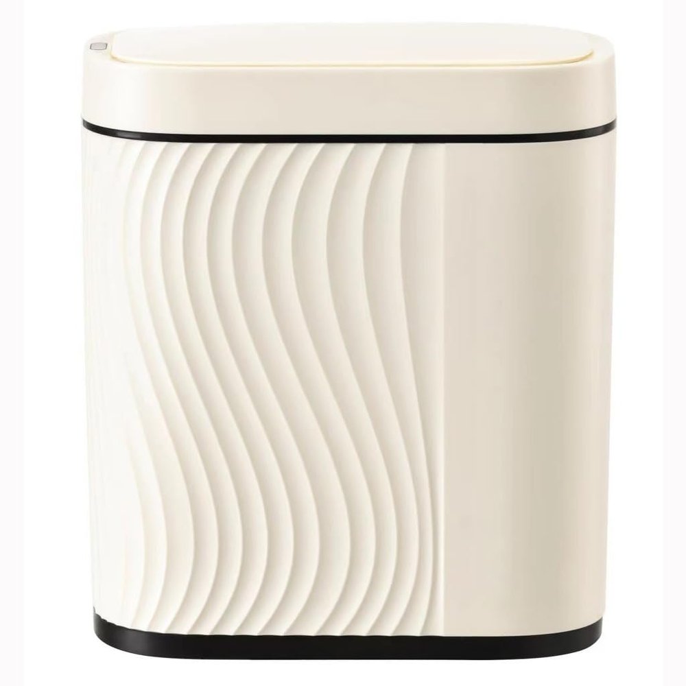 XUNTING Kitchen Garbage Can Induction Trash Can Household Smart Bathroom with Lid Fully Automatic Electric Light Luxury Paper Basket Room Decor (Color : A)