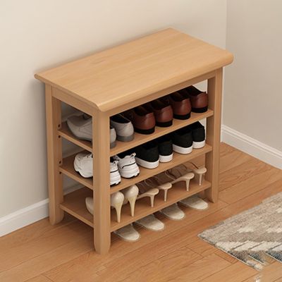 YUGXTH 2/3 Tier Shoe Storage Bench, Entryway Shoe Rack Bench with Seat, Adjustable Shelf Entryway Bench, Shoes Organizer Storage Shelf for Entryway, Hallway and Living(Natural,47x12x21/120x30x52cm)