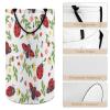 Red Ladybug Print Laundry Hamper Dirty Clothes,Leaf Flower Wild Animal Cute Ladybug Large Laundry Basket Storage Basket For Bathroom 15.7W" X27.2H" view 4
