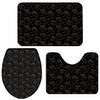 Luxury Black Rose Bath Mat 3 Piece Bathroom Rug Set, Non Slip Bath Rug Contour Mat and Toilet Lid Cover, Absorbent Shower Mats Soft Bath Rug and Mat Sets Vintage Garden Plants Herbs Flowers Small view 3