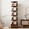 3/4/5tier Solid Wood Organisers,360 Rotating Bookshelf,Standing Bookshelf Storage Shelf,Flexible Disassembly,Bookshelf Tower,Spinning Bookshelf for Small Spaces view 2