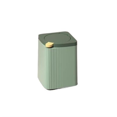Kitchen Garbage Can Trash Can With Lid Home Light Luxury Living Room Desktop Large Capacity Trash Can With Pop-up Lid Bathroom Bathroom Kitchen Trash Can Room Decor ( Color : Green , Size : Large )