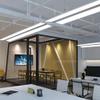 Simple LED Chandelier Panel Hanging Lamp 36W Modern Pendant Lamp White Light 6000K Height Adjustable Hanging Light Dining Table Office Dining Room Living Room Lamp L120CM *W30CM Ceiling Lamp Li ,penda view 2