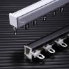 YAVVAY Ceiling Curtain Track, Aluminium Curtain Track in White, Heavy Duty Single Drapery Rods, for Room Divider, Privacy in Open Rooms(Black,130cm/4.3ft) view 1