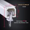 YAVVAY Ceiling Curtain Track, Aluminium Curtain Track in White, Heavy Duty Single Drapery Rods, for Room Divider, Privacy in Open Rooms(Black,130cm/4.3ft) view 3