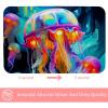 ZHANGYWFS Funny Bath Mat Bathroom Rug Highly Absorbent Instant Dry Technical Cloth Fabric Sink Balcony Carpet Pad Rubber Backed Thin Washable Luxury Inside Map Innovative Square Jellyfish view 2