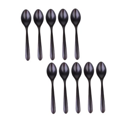 10pcs Spoon Microwave Ramen Bowl Coffee Stir Sticks Ramen Bowls Serving Utensils Cutlery Soup Ladle Soup Supply Soup Accessory Food Accessories Black