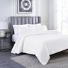 Superior Modal from Beechwood 400 Thread Count Duvet Cover Set, Silky Soft Cool Bedding Essentials, Sateen Weave, Set Includes 1 Duvet Cover with Button Closure, 2 Pillow Shams, Full/Queen, White view 2
