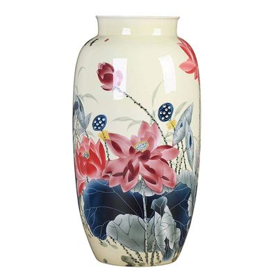 MCZY Chinese vase Floor vase Vintage Ceramic Vase Creative Dry Flower Arrangement Chinese Modern Simple Living Room Decoration, Small