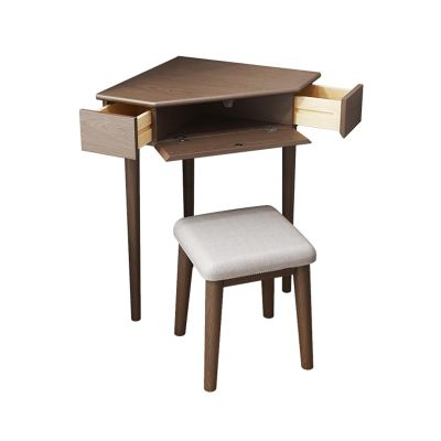 NEKCOCO Modern Gaming Desk Corner Desk Home Study Desk Computer Desk with 2 Small Drawers and Storage Compartment Office Desk Writing Desk Study Writing Table (Color : Brown, Size : B)