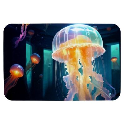 ZHANGYWFS Funny Bath Mat Bathroom Rug Ultra Absorbent Fast Dry Technical Cloth Fabric Sink Laundry Carpet Pad Rubber Bottom Big Rollable Flat New Gadgets Retro Women Jellyfish, Various 858, kjbdd-001