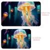 ZHANGYWFS Funny Bath Mat Bathroom Rug Ultra Absorbent Fast Dry Technical Cloth Fabric Sink Laundry Carpet Pad Rubber Bottom Big Rollable Flat New Gadgets Retro Women Jellyfish, Various 858, kjbdd-001 view 4
