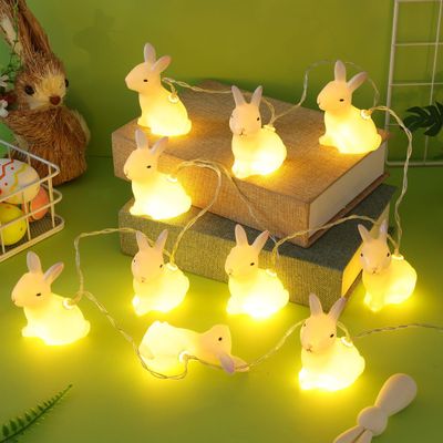 Ciieeo 1set Cartoon String Lights Lovely Rabbit Decoration Lighting Led Decorative Lamps for Easter Warm Lights for Ktv Bar and Mall Celebrations