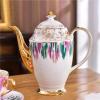 SGeneE Utility Tea Set for Adults Porcelain Tea Sets Tea Cup and Saucer Gift Set British Royal Bone China Cups Wedding Gift 15 Pieces Teapots view 4