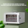 Food Dehydrator Machine, 400W Electric Food Heat Dehydrator Machine for Home Stainless Steel Trays Food Dehydrator Machine with 6 Trays for Meat, Dog Treats, Herb, Veggies, Yogurt view 3