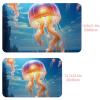 ZHANGYWFS Funny Bath Mat Bathroom Rug Ultra Absorbent Instant Dry Technical Cloth Fabric Sauna Farmhouse Carpet Pad Rubber Backed Small Unique Summer Fit Beach Multifunctional Rectangle Jellyfish view 4