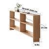 HomeLoft Basics 59 Inch Entryway Console Table, Narrow Industrial Sofa Table Behind Couch with 3-Tier Storage Shelves, Metal Frame, Easy Assembly, for Hallway, Living Room (L59*W5.9*H27.3), Walnuts, GG455 view 2