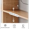 HomeLoft Basics 59 Inch Entryway Console Table, Narrow Industrial Sofa Table Behind Couch with 3-Tier Storage Shelves, Metal Frame, Easy Assembly, for Hallway, Living Room (L59*W5.9*H27.3), Walnuts, GG455 view 4