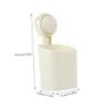 Ciieeo 2pcs Bathroom Wall Mount Suction Cup Rack Shower Organizer Toothbrush Holder Easy Install Sturdy view 2