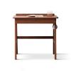 NEKCOCO Modern Gaming Desk Modern Simple Desk Multi-Functional Desk Learning Writing Desk with Cable Hole Drawer Hanging Rod Home Office Desk Study Writing Table (Color : Walnut, Size : 1 Meter) view 1