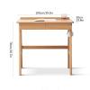 NEKCOCO Modern Gaming Desk Modern Simple Desk Multi-Functional Desk Learning Writing Desk with Cable Hole Drawer Hanging Rod Home Office Desk Study Writing Table (Color : Walnut, Size : 1 Meter) view 3