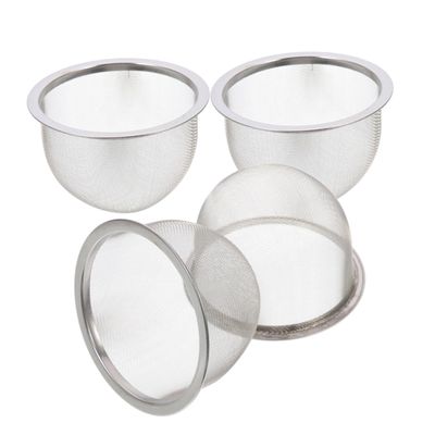 4pcs Tea Leak Sifter Teapot Kettle Tea Steeper Steel Tea Diffuser Tea Cup with Infuser Clear Mesh Tea Infuser Tea Mug Decaf Tea Bags Teapot Mesh Strainers Stainless Steel Silver