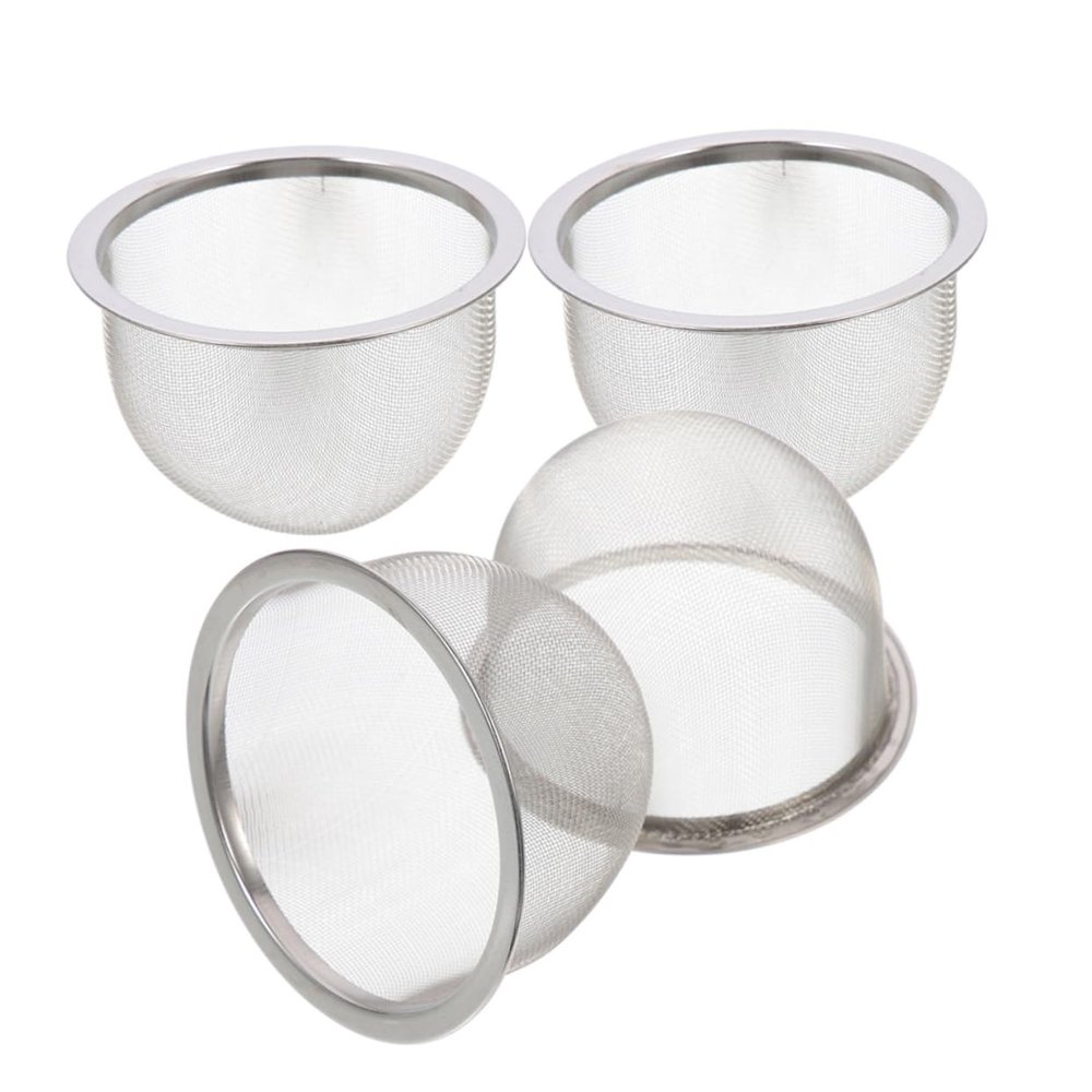 4pcs Tea Leak Sifter Teapot Kettle Tea Steeper Steel Tea Diffuser Tea Cup with Infuser Clear Mesh Tea Infuser Tea Mug Decaf Tea Bags Teapot Mesh Strainers Stainless Steel Silver