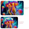 ZHANGYWFS Funny Bath Mat Bathroom Rug Super Absorbent Quick Dry Technical Cloth Fabric Toilet Restroom Carpet Pad Rubber Backed Fast Easy Clean Cute Indoor Products Multipurpose Boy Girl Jellyfish view 4