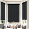 100% Blackout Roller Size Customization-Cordless Room Darkening Blinds,Door Shade with Thermal Insulated Bedroom Shades UV Rays Blocking,Custom Roller Curtains 32" Wx [Custom Height] Black view 1