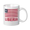 NUSDB Liberian Flag Porcelain Coffee Mugs, Classic Ceramic Cup For Tea Latte Cappuccino, White view 1