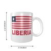 NUSDB Liberian Flag Porcelain Coffee Mugs, Classic Ceramic Cup For Tea Latte Cappuccino, White view 3