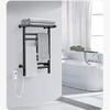 Towel Warmer/Matte Black Towel Warmer Bathroom 304 Stainless Steel Electric Towel Rack Radiator Wall Mounted 89W Heated Towel Rail with Waterproof LED Switch, Bathroom Accessories,Plug in (Color : view 2