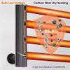 Towel Warmer/Matte Black Towel Warmer Bathroom 304 Stainless Steel Electric Towel Rack Radiator Wall Mounted 89W Heated Towel Rail with Waterproof LED Switch, Bathroom Accessories,Plug in (Color : view 4