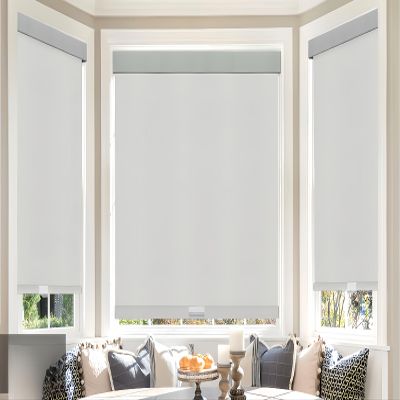 100% Blackout Roller Size Customization-Cordless Room Darkening Blinds,Door Shade with Thermal Insulated Bedroom Shades UV Rays Blocking,Custom Roller Curtains 54" Wx [Custom Height] Gray