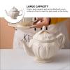 Coffee Kettle Coffee Kettle with Handle and Lid British Style Coffee Pot Retro Beverage Kettle Embossed Kitchen Supply Perfect for Coffee Lover Coffee Maker view 4