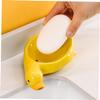 Ciieeo Adorable Yellow Ceramic Soap Dish Draining Soap Holder Tray Modern Bathroom Accessory Rack view 2