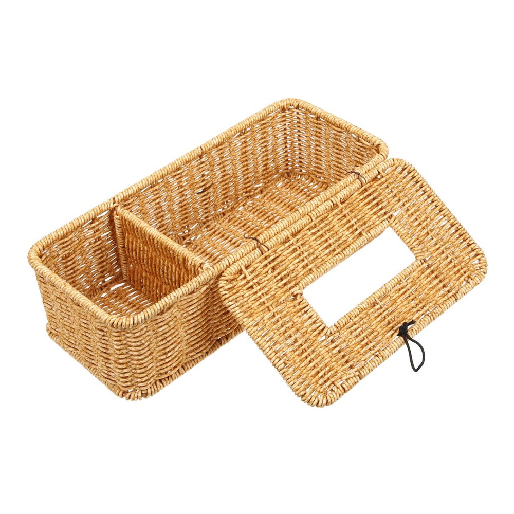 Ciieeo Tissue Box Storage Box Vintage Paper Holder Rattan Fruit Baskets Desk Top Organizer Shelf Makeup Vanities Reliable Tissue Case Tv Stands Tv Mounts Remote Control Pp Multifunction