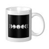 NUSDB Moon Phases Porcelain Coffee Mugs, Classic Ceramic Cup For Tea Latte Cappuccino, White, 12 Oz view 1