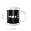 NUSDB Moon Phases Porcelain Coffee Mugs, Classic Ceramic Cup For Tea Latte Cappuccino, White, 12 Oz view 3