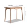 NEKCOCO Modern Gaming Desk 0.8m 1.0m 1.2m Desk Home Desktop Laptop Table Simple Study Desk Writing Desk with Storage Drawer Study Desk Study Writing Table (Color : Brown, Size : 1.0 Meters) view 3
